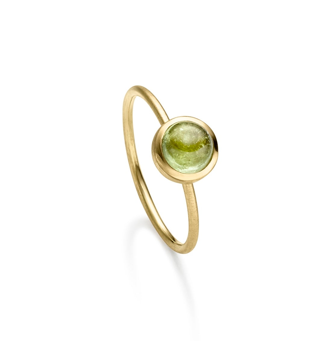 Hellgrüner Turmalin Ring in Gold