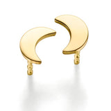 Halbmond Gold-Ohrstecker