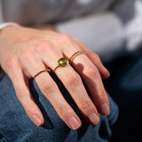 Goldener Kordel Ring