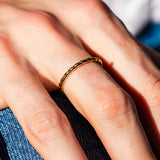 Glatter goldener Kordel Ring