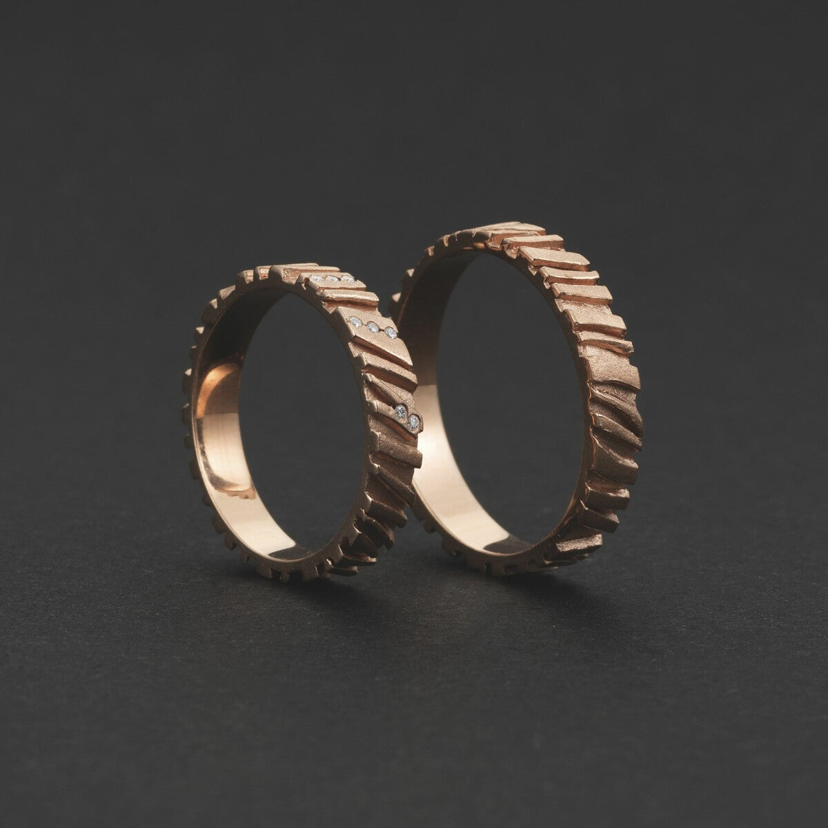 Wilde Ehe Ringe "Wind"